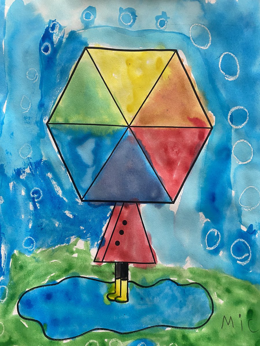 Students at Chloe Clark explored the color wheel, while highlighting the magical, waxy, water-resistant properties of crayons! Love this project that is both science and art! #steam #art #rainbow