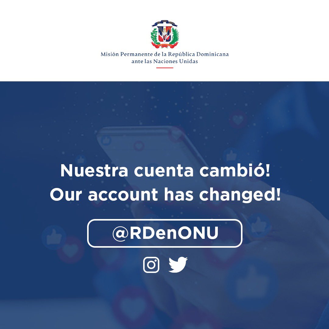 RDenONU's tweet photo. Favor notar que nuestra cuenta cambio ! Please note that our account has changed! RDenONU https://t.co/S6ZoGIzFOF
