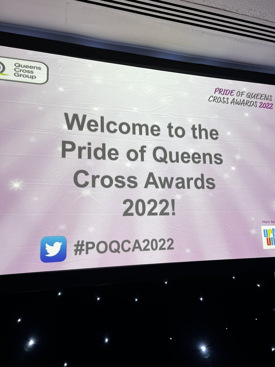 urbanunionltd's tweet photo. #POQCA2022 delighted to be here celebrating the Pride of Queens Cross Awards 2022 https://t.co/ovD44IwquA