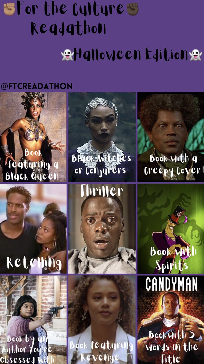 MadsReads's tweet photo. I’m participating in the #ForTheCultureReadathon @FTCreadathon and the #BlackOWeenAthon @BlackOAthon this month! This will be my thread for those. https://t.co/8CZfwUC9yW