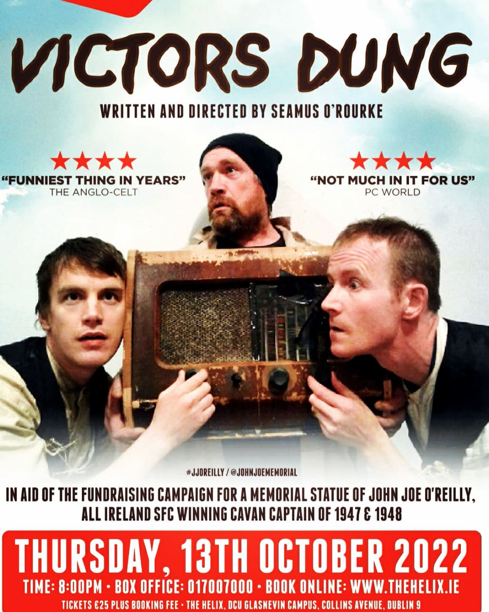 🧔 <a href="/seamus_orourke/">Seamus O'Rourke</a> 
📌 <a href="/TheHelixDublin/">The Helix</a> 
📅 Thursday October 13th

TICKETS AVAILABLE NOW @ thehelix.ie/what-s-on/all-…

In aid of <a href="/johnjoememorial/">John Joe O'Reilly Memorial Monument</a> 👏
#SpreadTheWord ⌛