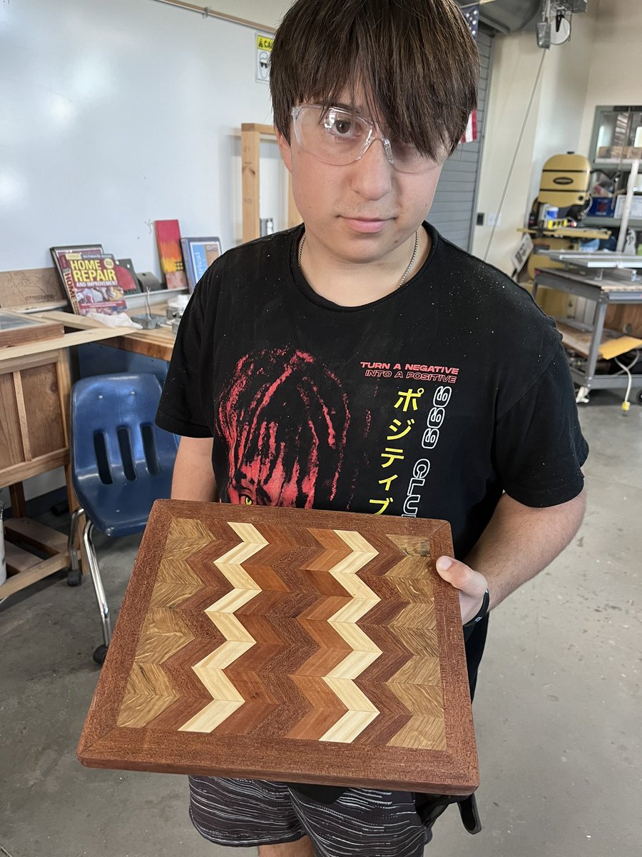 Students learning proper way to use power tools!