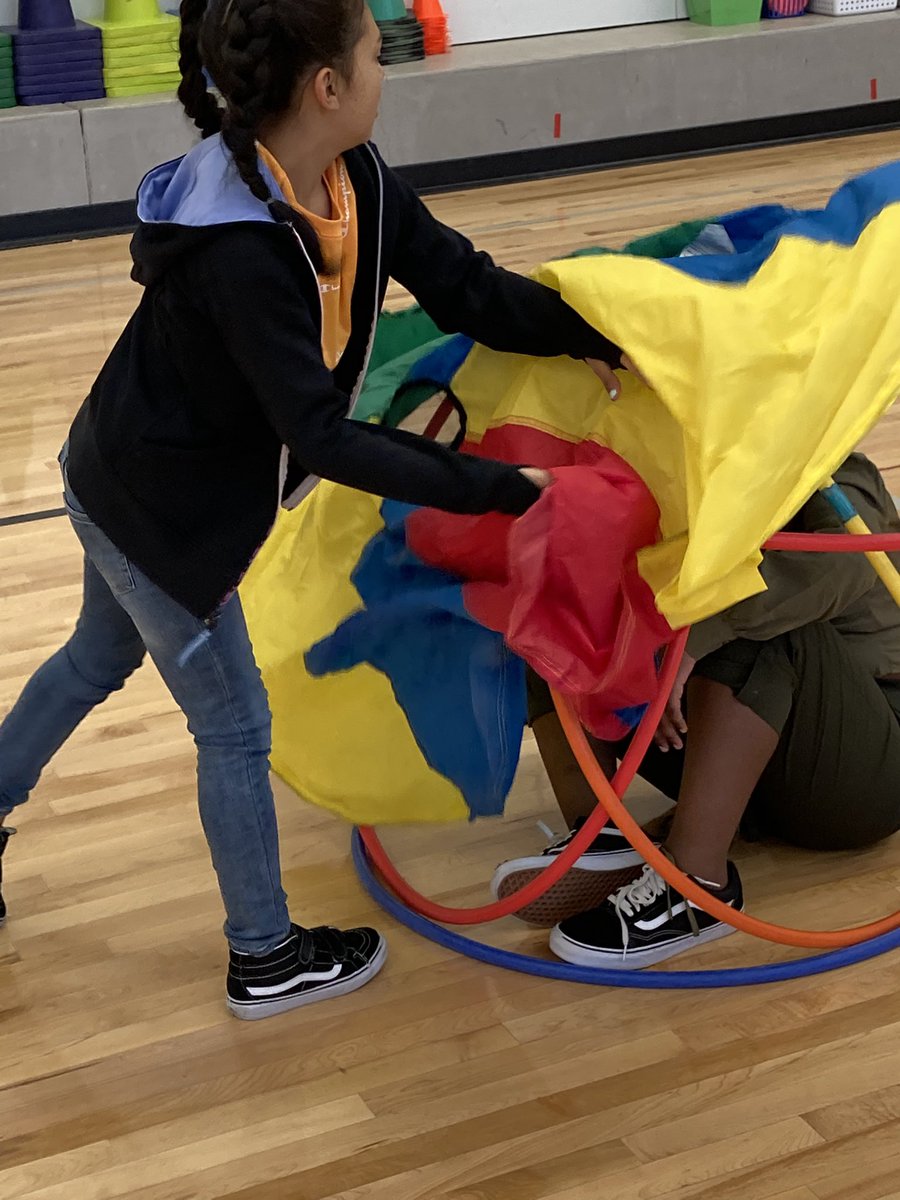 motionfunction's tweet photo. Students love the roof. New use for mini parachutes. https://t.co/tF8mbTOdil