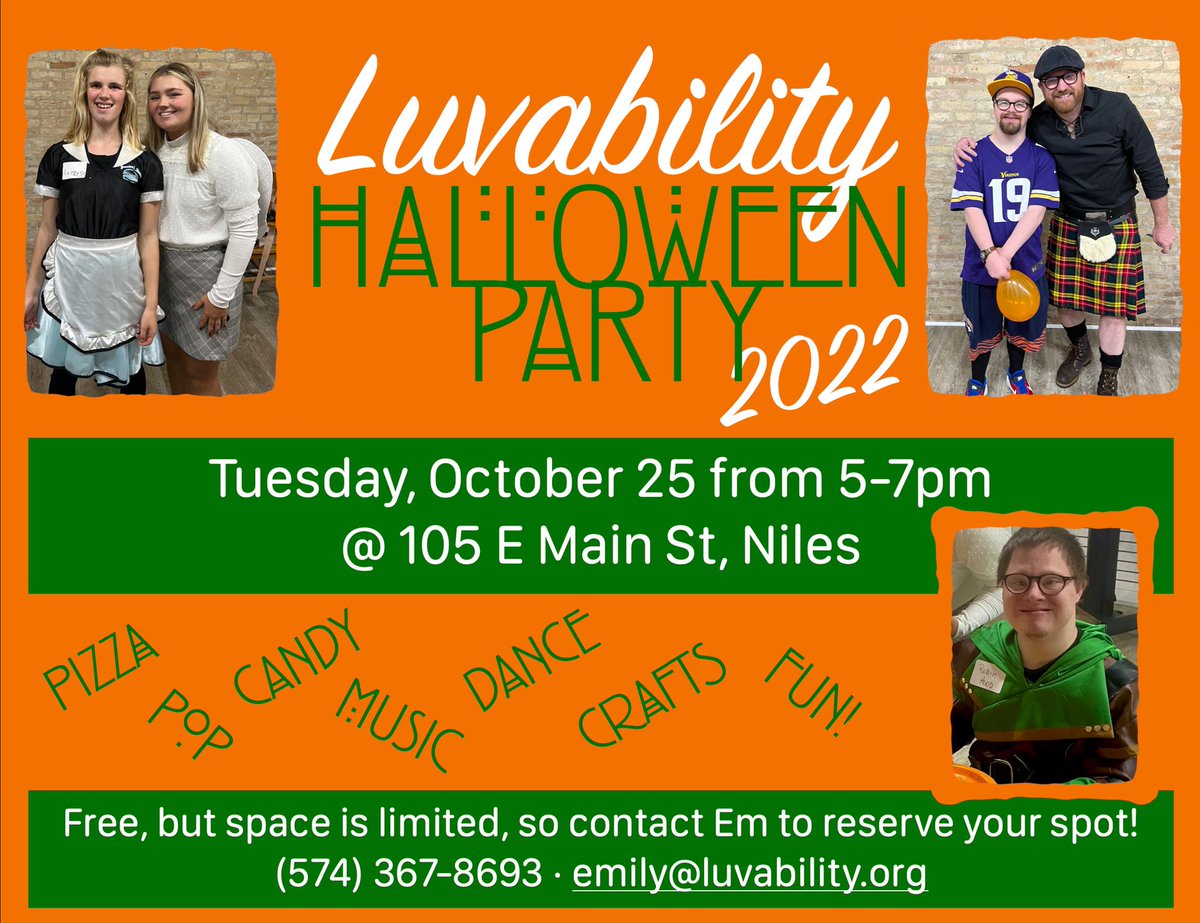 LuvabilityLife's tweet photo. Mark your calendar for the Annual Luvability Halloween Pizza Party! 

Dress up in a fun costume and prepare to dance, sing, make crafts and have Halloween fun with your Luvability friends! 

#halloween2022 #danceparty #pizzaandpop #luvability #costumes #Fun https://t.co/LeszWGoK9H
