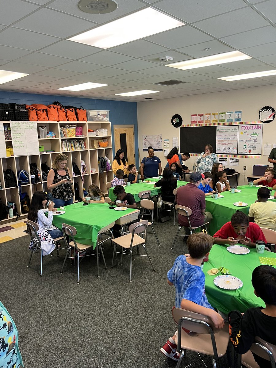 We had an awesome time at our Poetry Celebration today! Fourth Graders shared their poems and what inspired them to write. Then we enjoyed hot chocolate and pastries. Yum! <a href="/NFP_Elementary/">North Forest Pines</a>