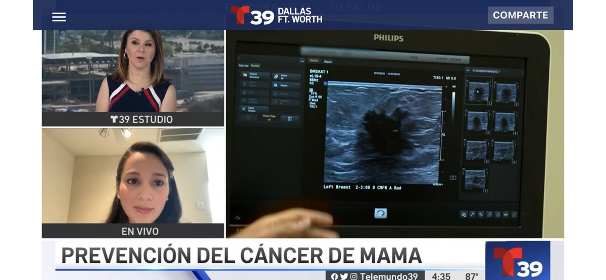 Delighted to be able to promote Breast Cancer Awareness today @Telemundo39 Stay vigilant, talk to your healthcare providers if you have any concerns and keep your screening mammogram updated @Parkland @utswcancer #BreastCancerAwareness #PinkOctober2022