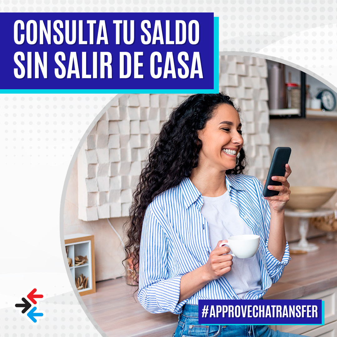 Transfer_mx's tweet image. No salgas de casa para saber cuánto te queda de la quincena, #ApprovechaTransfer y consulta tu saldo rápido y sencillo.