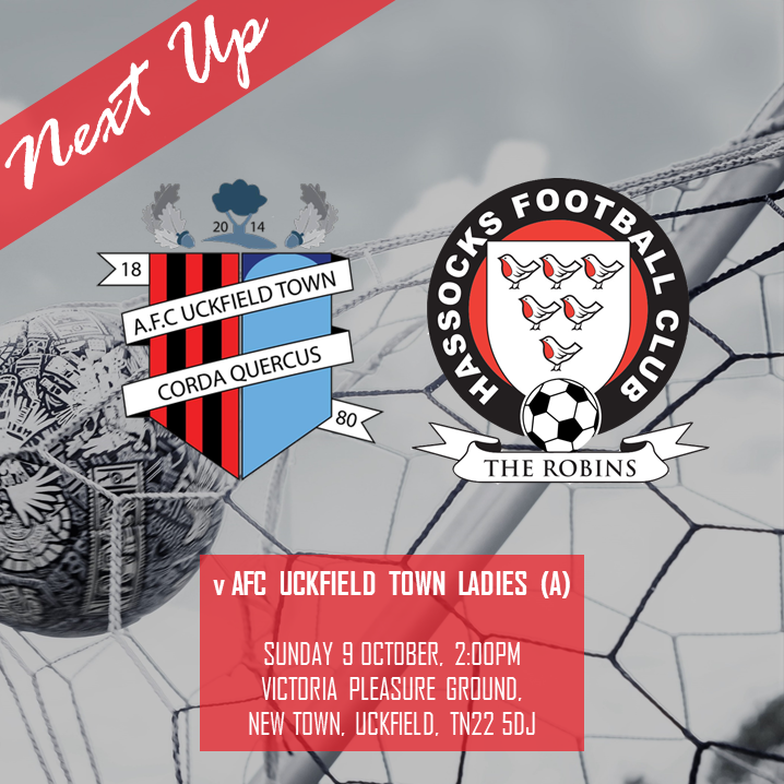 This Sunday we face @uckfieldladies in the next round of the Women's League Challenge Cup! 👊

🆚 @uckfieldladies 
📍 Victoria Pleasure Ground, Uckfield, TN22 5DJ
⏰ 2pm
🏆Women's League Challenge Cup 

#HassocksFC #HassocksLadies #UTR #UpTheRobins #LetHerPlay #HerGameToo