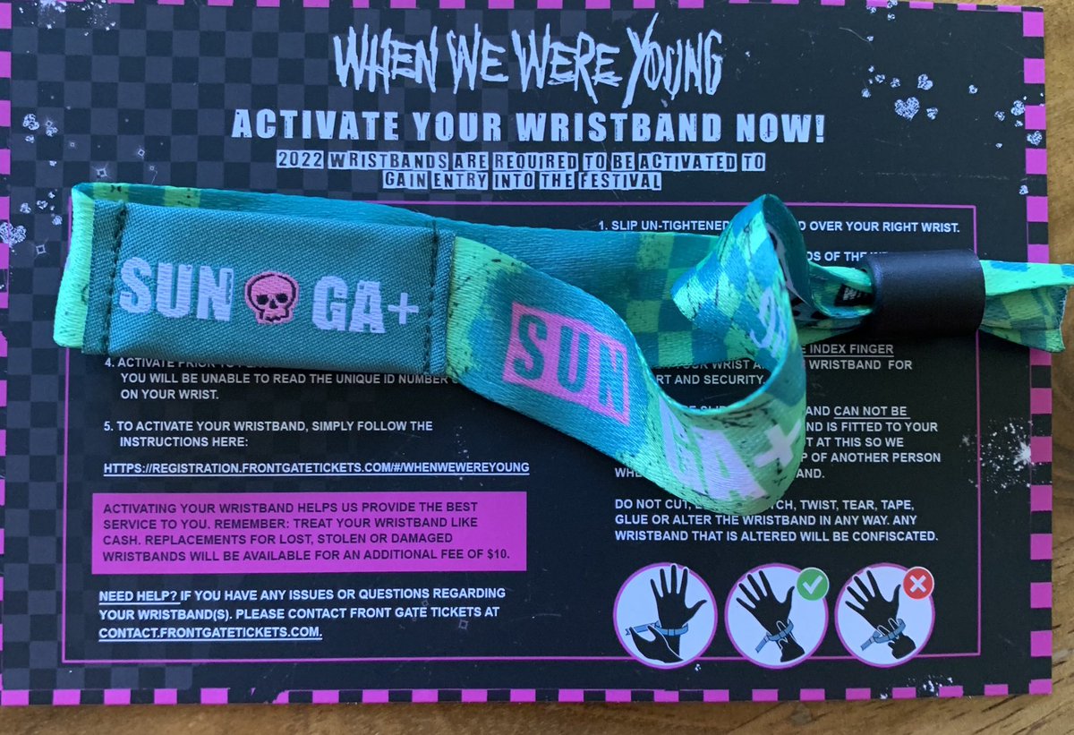 Elizabeths6's tweet photo. Selling 1 GA+ wristband for When were young festival in Las Vegas on Sunday 23rd October. Selling for face value $537. #BayArea #whenwewereyoung https://t.co/6hnl5y8Ftt