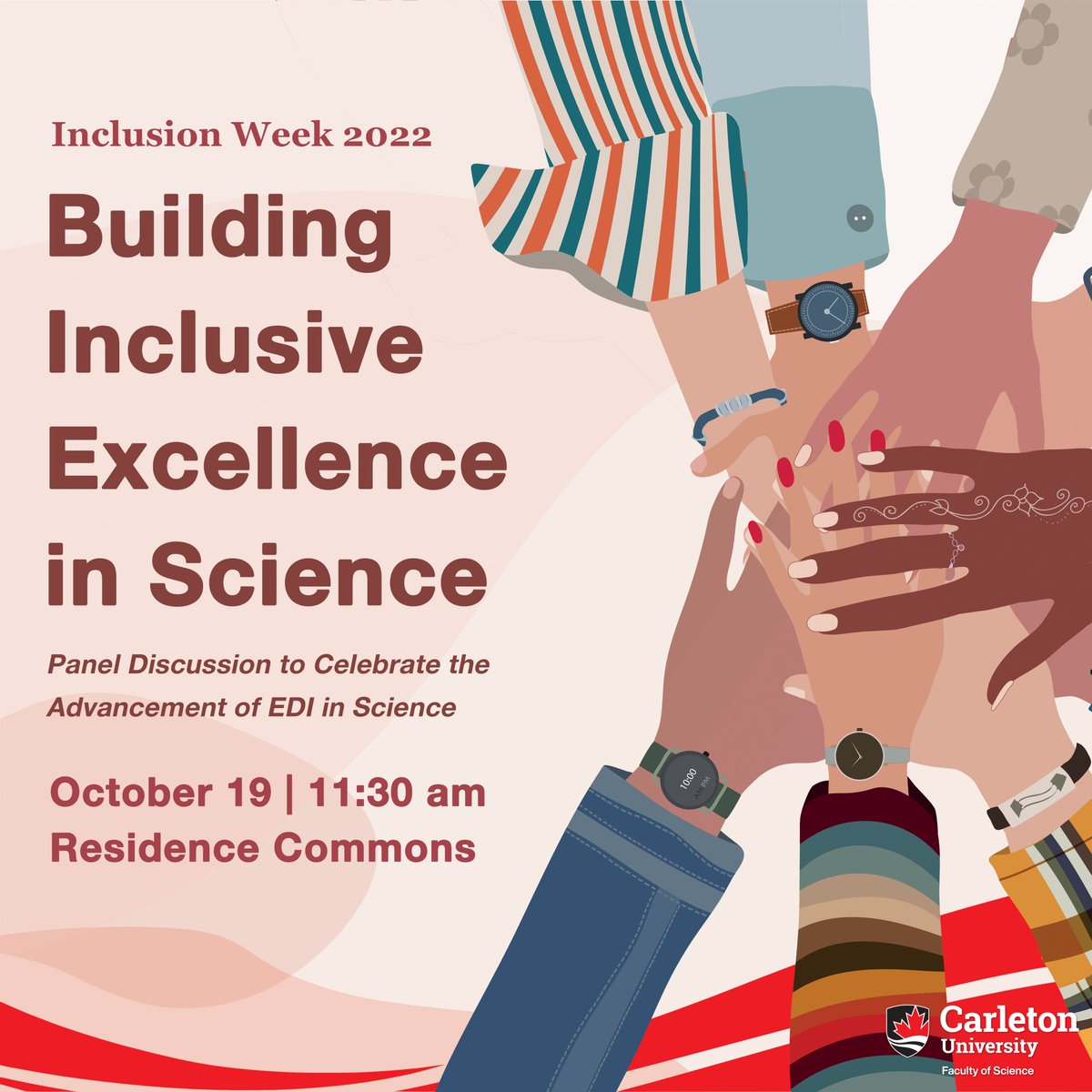 Many of us are aware of a lack of diversity in science.  How can we support an inclusive culture and foster inclusive excellence? Join us on Wed, Oct. 19 as we gather to celebrate the growing momentum toward the advancement of EDI in science. 🧪

Register: bit.ly/3T9O9OZ