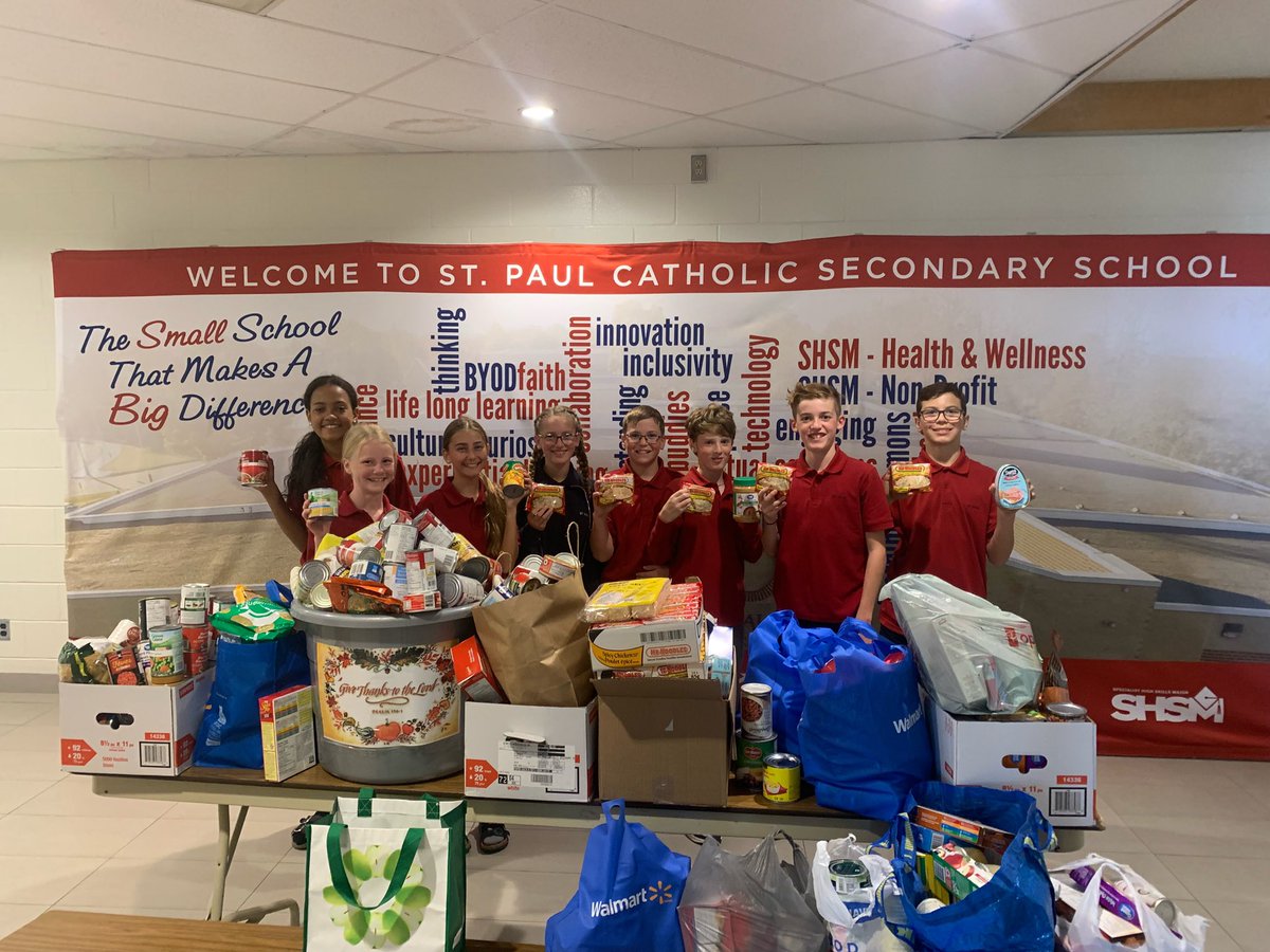 SPCSSFalcons's tweet image. Thanksgiving Food Drive a success!! #givingback #mysp @alcdsb