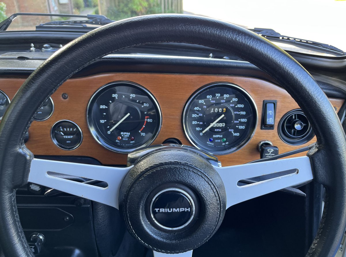 ZOOM IN ! Yes that's 3,003 miles...from new !

#uber #lowmileage #triumphcars #triumphtr6 #triumphowners #triumphowners #britishclassiccar #classiccars #classiccarsforsale #classicdriver #driveclassics #sportscar #britishcars #classicdriver #nutleysportsprestige