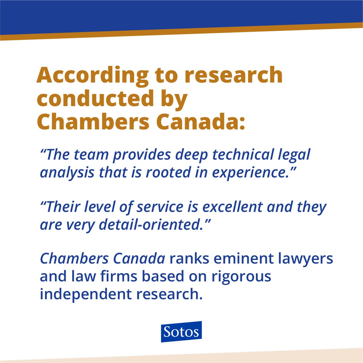 sotosllp's tweet photo. Congratulations to @A_Boudreau_Law, Allan Dick, John Sotos, Peter Viitre, and @JohnYiokaris for being ranked by @ChambersGuides.

#franchiselawyer #franchiselaw #franchiseexperts #franchising #franchise #Canada #chamberscanada #band1 https://t.co/guhf0MD2Fg