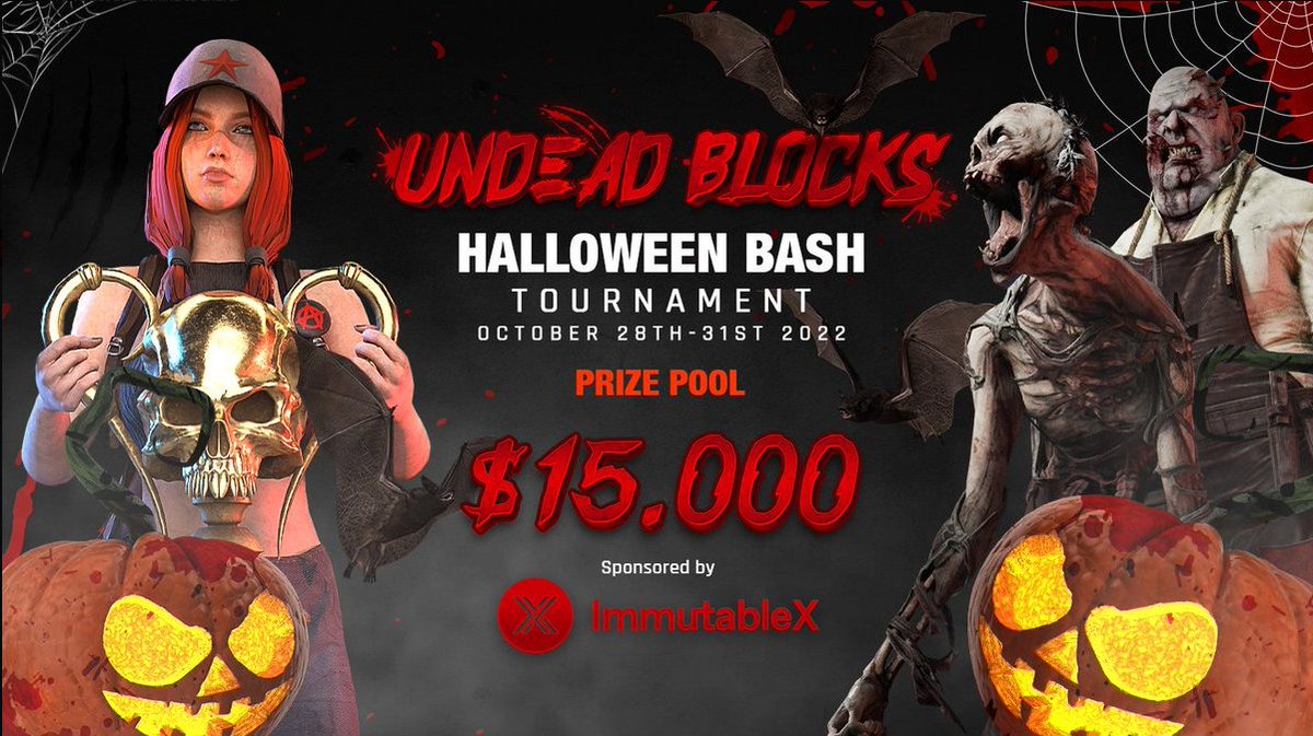 UndeadBlocksFR's tweet photo. SAISON EFFRAYANTE 🎃🏆🎮

Nous sommes ravis d'annoncer officiellement notre Halloween Bash de 15 000 $ proposé par
@Immutable!

Le Halloween Bash est GRATUIT, aucun NFT requis pour jouer !

Télécharger la beta ➡️ https://t.co/tv1HybnfZc https://t.co/HRonGpO4dH