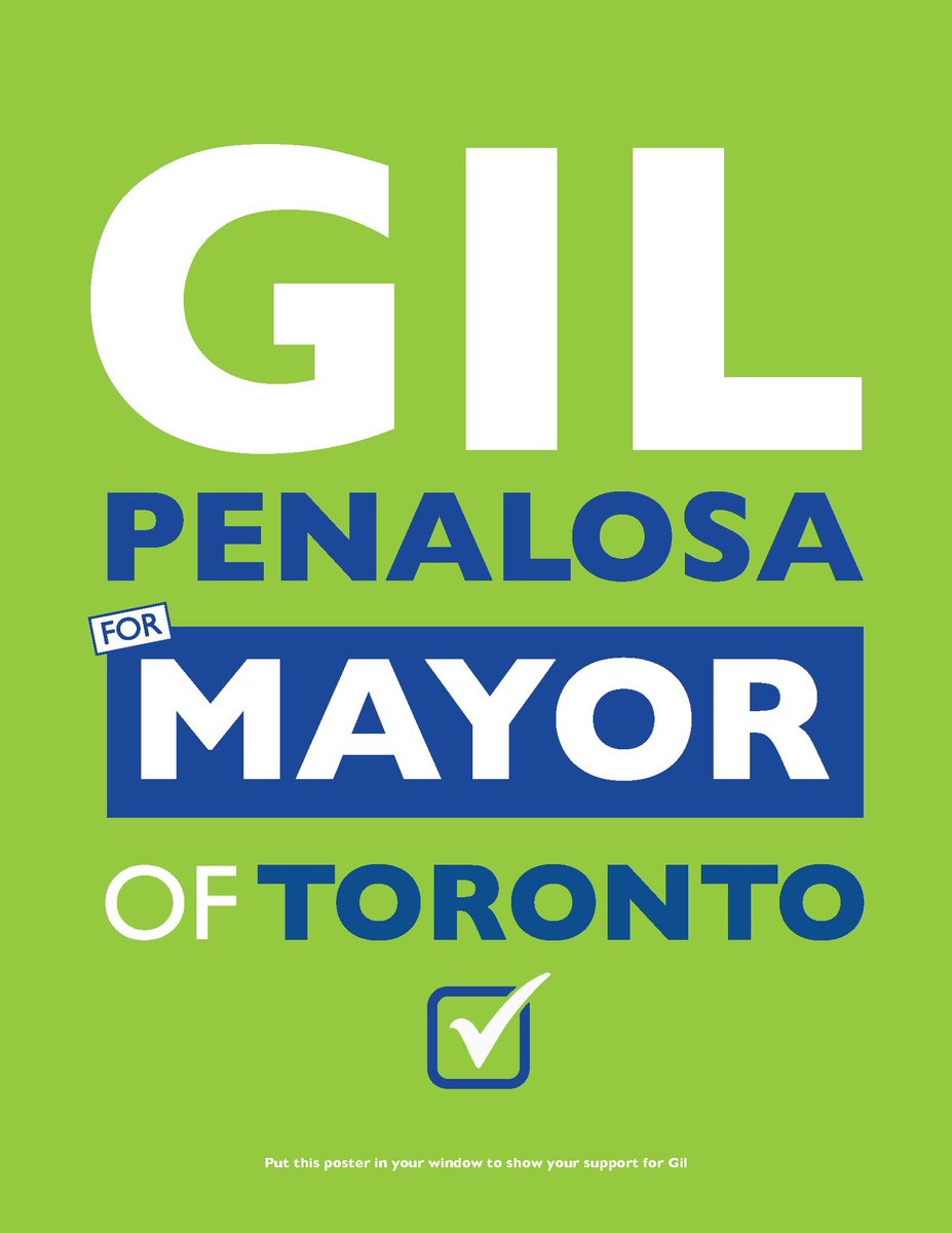 SonjaMissio's tweet photo. Hiya! 

I am voting @Penalosa_G for Toronto mayor. 

#Gil4Mayor
#GilForMayor
#TOpoli https://t.co/2f1YzB0qCS