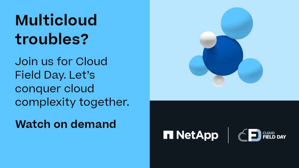 NetApp's tweet photo. Want to learn how to optimize your cloud storage costs and application performance without compromising data protection, security, and compliance? π§
We covered this and more during our Cloud Field Day presentation. Find it on-demand right here: https://t.co/MQ7EMUJgLI
#CFDx https://t.co/XbbgdJv1Yw