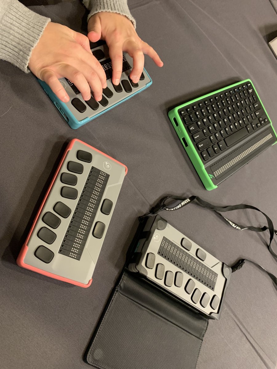 APHfortheBlind's tweet photo. One great thing about an in-person Annual Meeting is the opportunity to get hands-on with educational tools and technology and take a deep dive into our services. #APH22 #APHEmpowered https://t.co/zu1jPzx0nK
