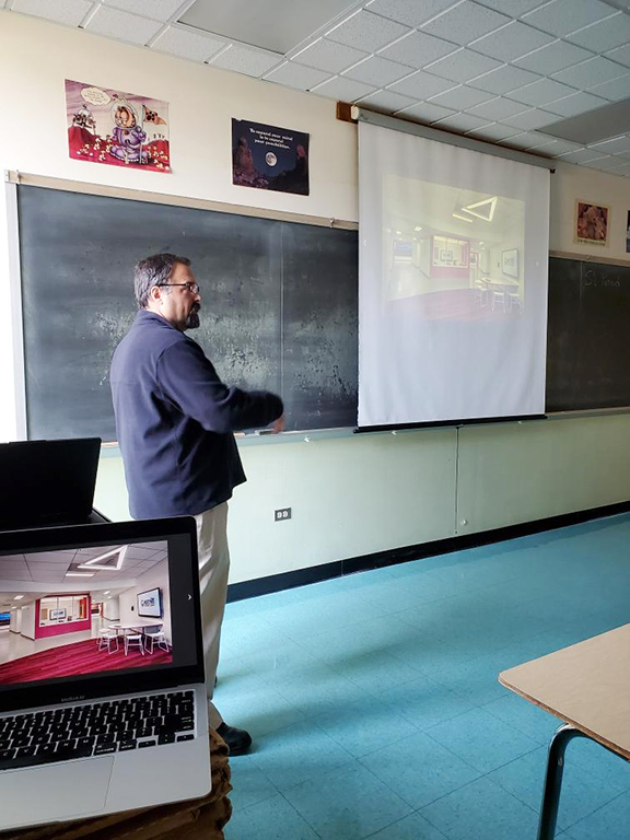 USA_Architects's tweet photo. Our Project Manager Anthony Lauro visited the #students of @SauconValleyHS in Hellertown, #PA, to speak about the architectural profession. He described the career in detail, giving an overview of an #architect’s day-to-day, &amp; presented a variety of USA projects as examples. https://t.co/Z5t5QlbkHQ