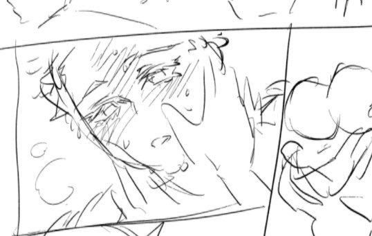 ネームの時点で自分こんな顔描くのか…と思ってる 