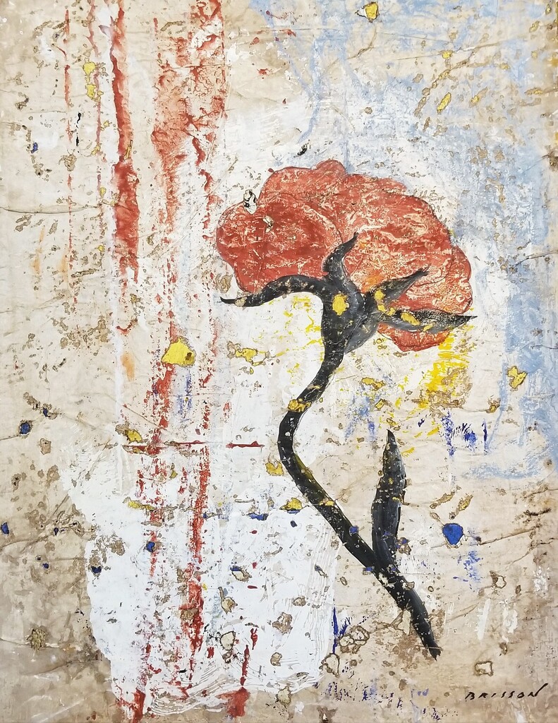 GravesIntlArt's tweet photo. Artist: #PierreMarieBrisson (#French, 1955-)
Title: "Red #Flower II"
Circa: 2005
Medium: Original Signed #OilPainting/#MixedMedia on Paper
Framed size: 31.63" x 25.63"
Sheet size: 26" x 20"
•
#brisson #frenchart #frenchartist #parisart #peinture #peinturecontemporaine https://t.co/6kut3gyWGX