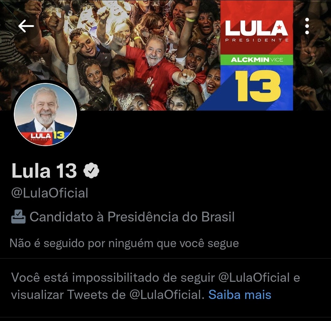 Depois de Requião, Lula me bloqueou. Não querem pessoas com argumentos nos comentários. 🤔