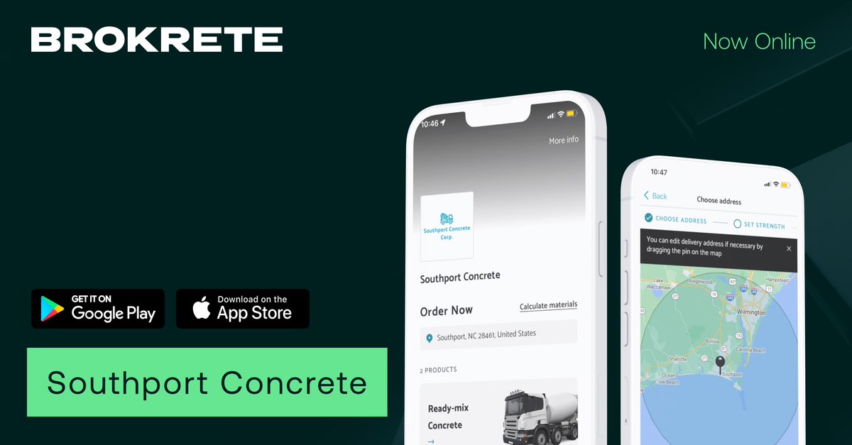 brokreteinc's tweet photo. Southport Concrete has been providing excellent ready-mix and aggregates to Southport and the surrounding areas since 1996. As part of their commitment to you, they’ve launched a new customer portal and app, powered by Brokrete! 

Visit https://t.co/HCnOTP1R5Y to learn more! https://t.co/Au61PHGlPF