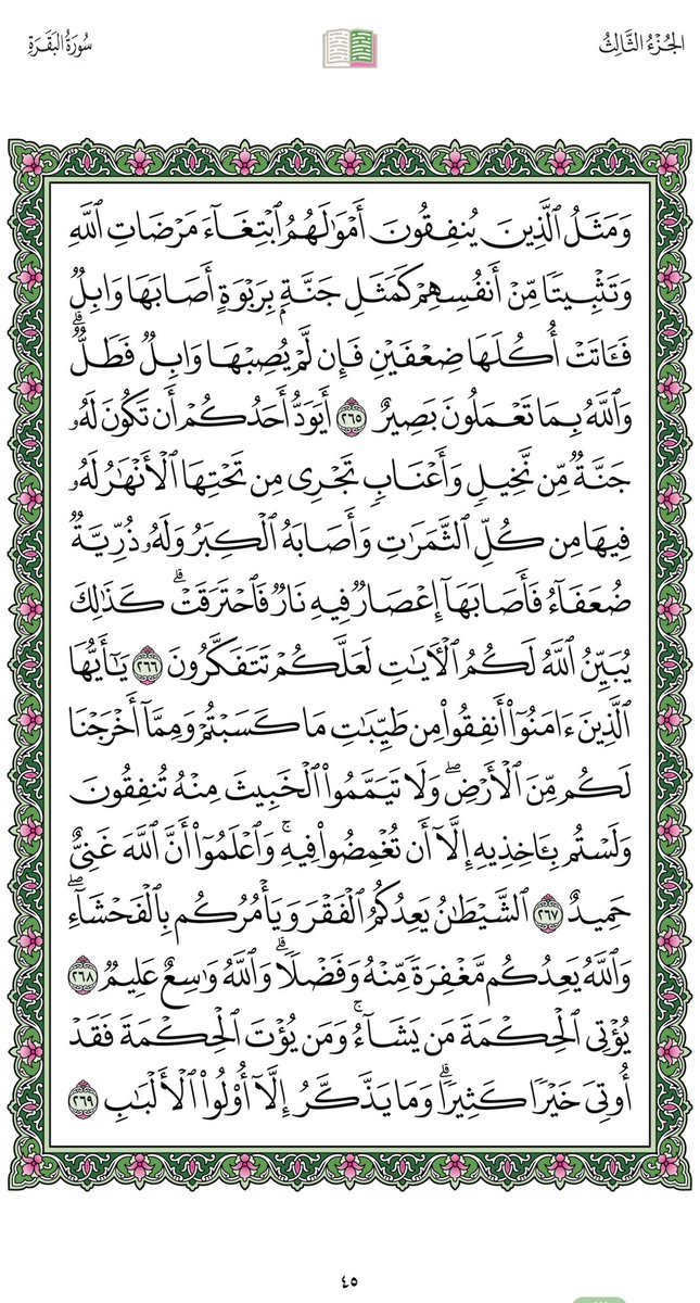 Dr_alqarnee's tweet photo. بحول الله وقوّته نُذكّركم يومياً بصفحة من القرآن للتل��وة والتدبّر، وخير العمل أدومه وإن قل، حتى ننجو من الغفلة، ونسلم من هجر القرآن،
جعله الله شفيعاً لنا عنده، وحُجّة يوم العرض عليه،
"إِنَّ هَذَا القرآن يَهْدِي لِلَّتِي هِيَ أقوم".

"صفحة رقم 45 - سورة البقرة"
#المصحف https://t.co/7gwA09w4G7