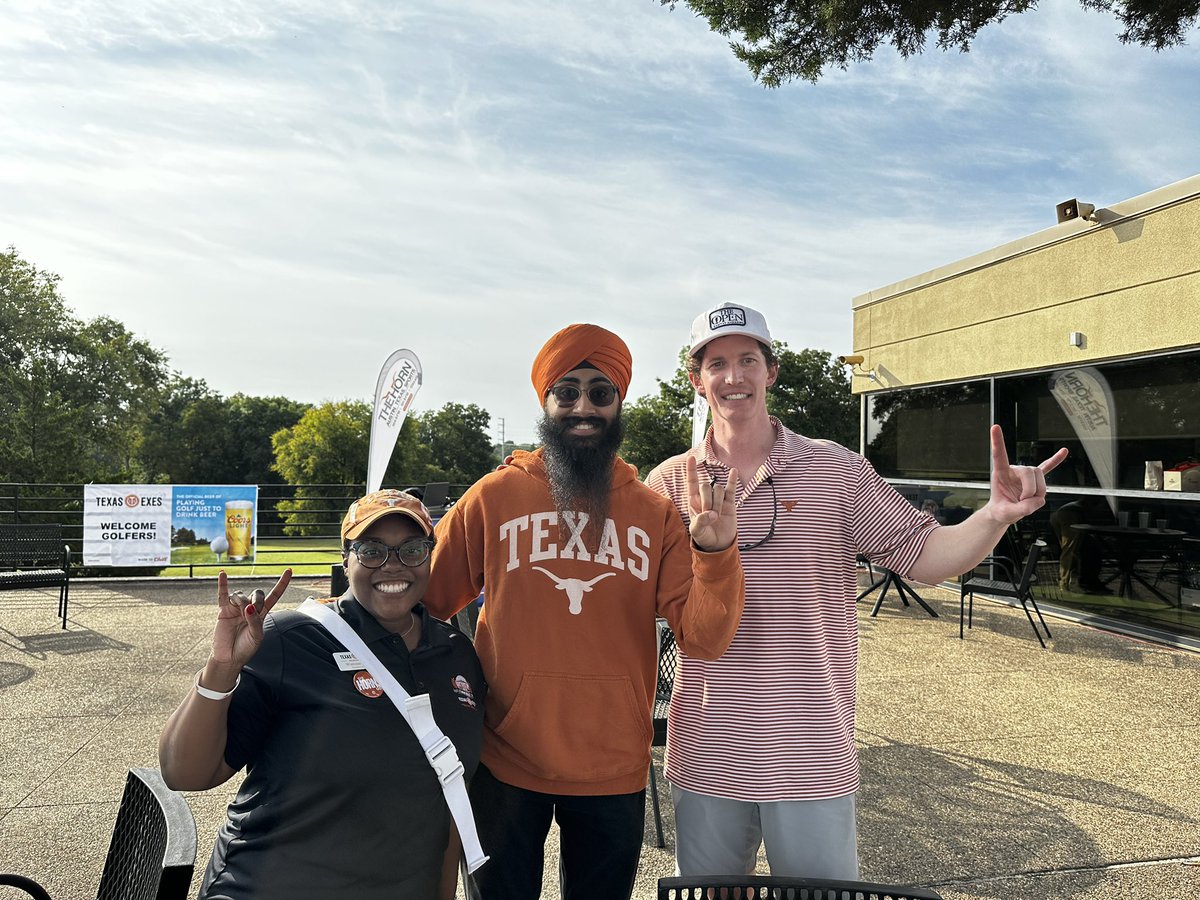 DallasTexasExes's tweet photo. Thank you to @Jeopardy College National Champion @jsinghmlk for being the #GetTeedOffAtOu Honorary Golf Chair!

#hookemDTX #hookemhorns #dallastexas #dallastx #utaustin #dte96 #hookem #dallas #texasou #texasexes #texasex #texas #texaslonghorns #allgasnobrakes #longhornnation https://t.co/VrXYee7qLp