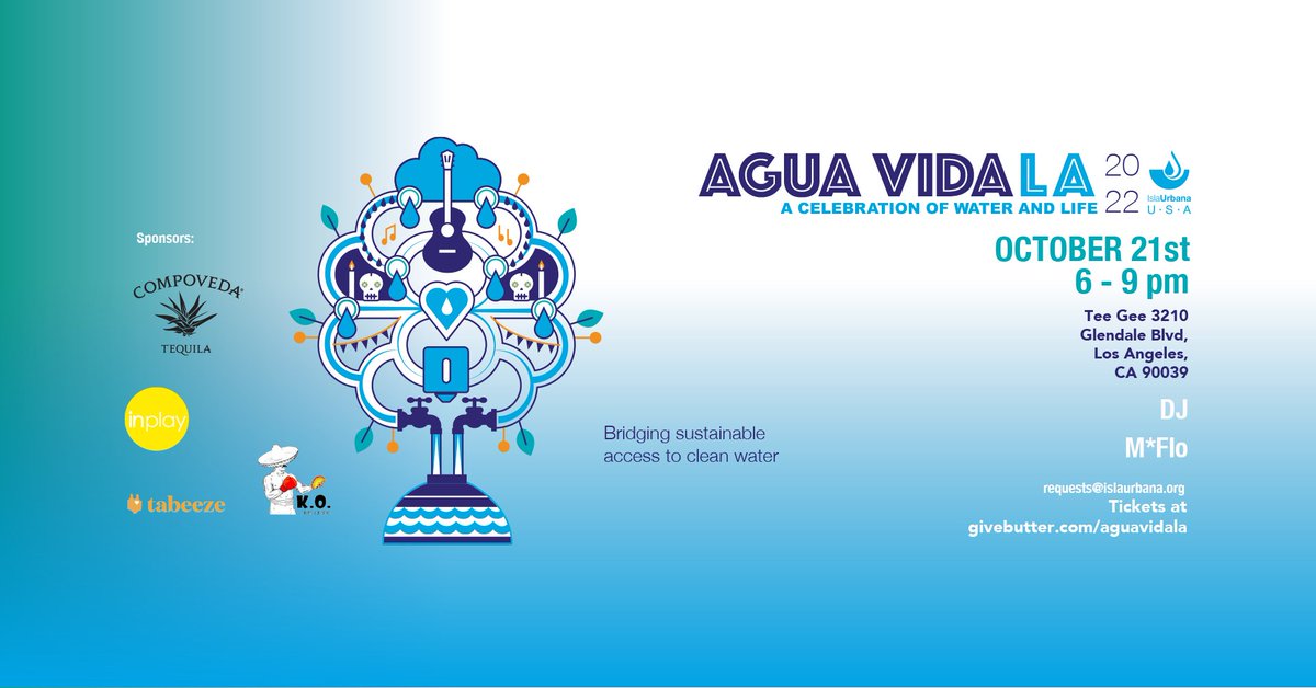 IslaUrbana's tweet photo. JOIN US for Agua Vida LA as we come together to support rural Mexican families in having access to clean water ๐ง TICKETS OR DONATE ๐๐ผ https://t.co/aOM6JvqhuY. For sponsorship or volunteer opportunities ๐ฅ requests@islaurbana.org
Event details https://t.co/zE5vUyO9jU
#RainForAll https://t.co/JW8XwTSAGP