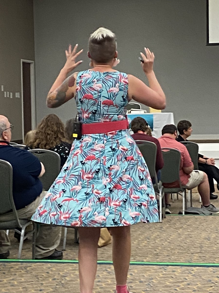 knight_frau's tweet photo. FLAVA conference with @IngridRavelo2 and listening to @lamaestraloca inspiring workshops. Great time to recharge and gain new insights and ideas to implement in our classrooms. https://t.co/d6aXK9Ocux