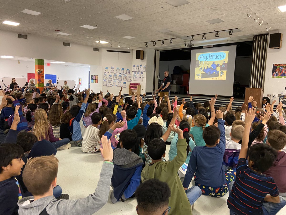 Finished off the week with a bang!  Our K-3 students loved their time with <a href="/RyanT_Higgins/">Ryan T. Higgins</a> today. A big shout out to <a href="/AndersonsBkshp/">Anderson's Bookshops</a> for making this experience possible! #wbend15 #ProudToBe15 #MoreThanEver <a href="/D15Schools/">Community Consolidated School District 15</a>