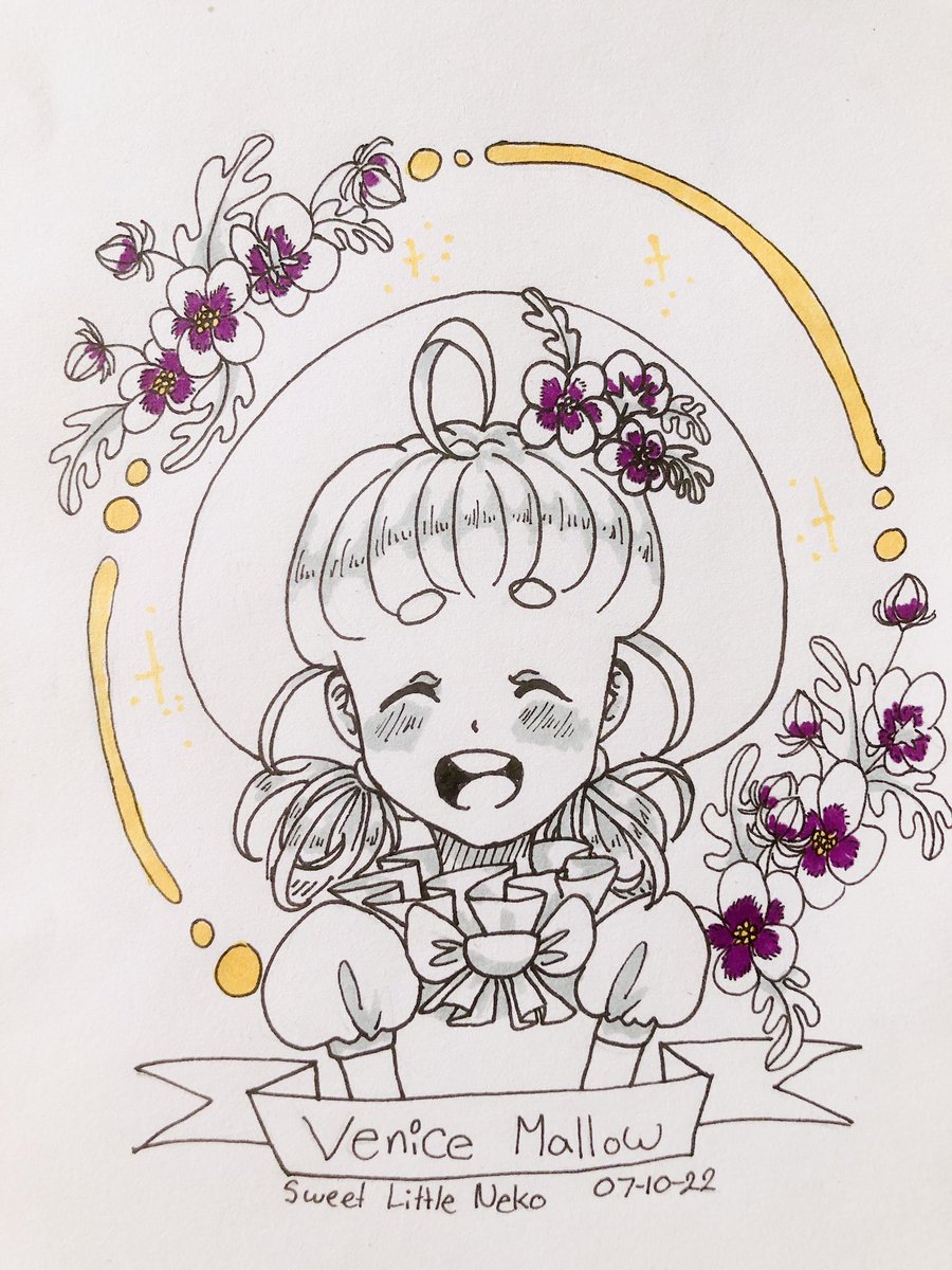 Sweetlittleneko's tweet photo. Day 7: Venice Mallow
“When life is not coming up roses, look to the weeds and find the beauty hidden within them”
#botanicalinspiration #nekospromptlist #slnart https://t.co/AaLlU5zcjt