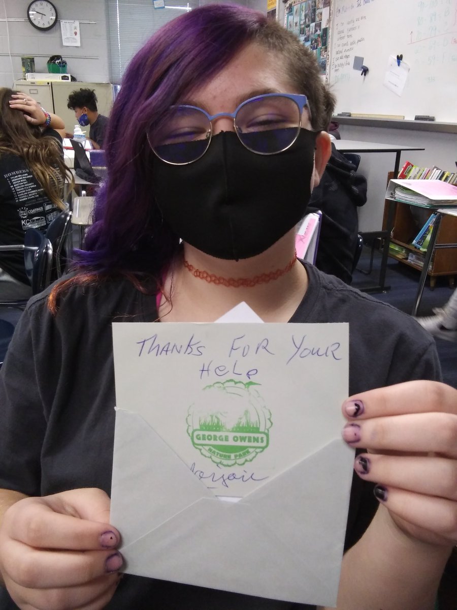 We're proud to serve our community helping George Owens get ready for Enchanted Forrest. #AVIDFamily #BeExceptional #BearsRising <a href="/BinghamBears/">Bingham MS</a> #ISDStrong Thankful for the card from the Hummingbird Lady.