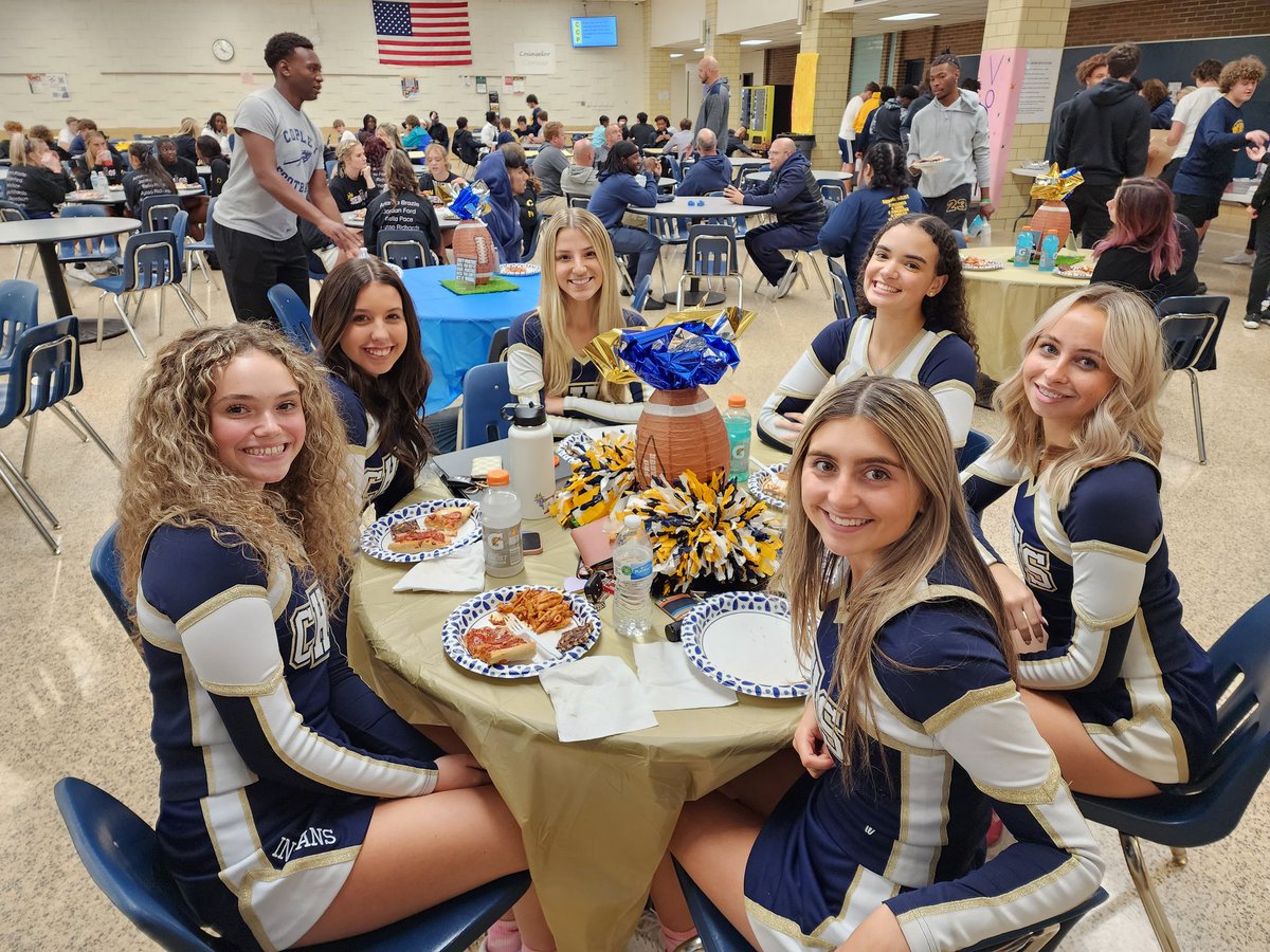 Copley Football and Cheerleaders celebrate Senior night together pregame. Congrats Class of 2023!  #NeverMiss