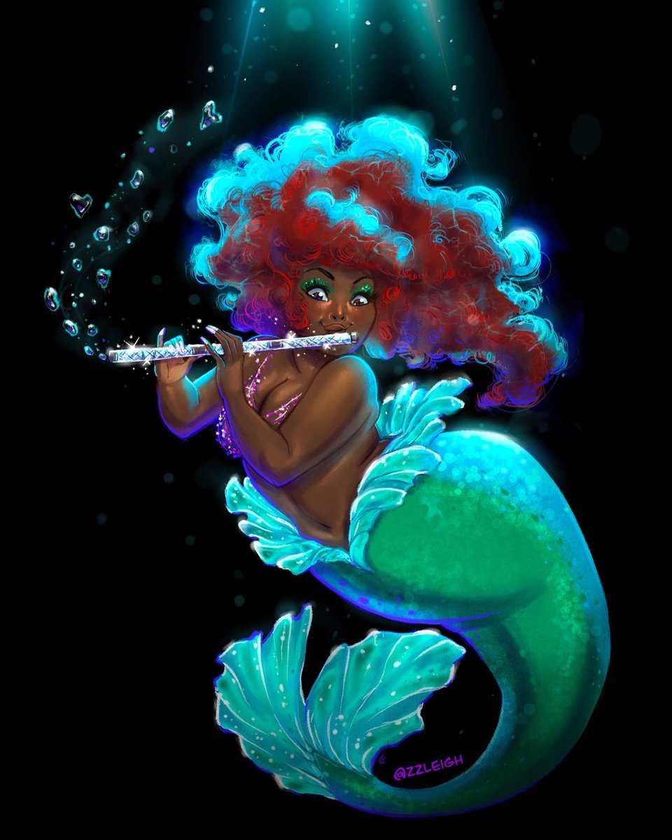 zzleigh's tweet photo. The Lizzo Mermaid. ✨ Suck it, racists #lizzo #thelittlemermaid #ariel #art #drawing @lizzo https://t.co/Qz6umGxxxD