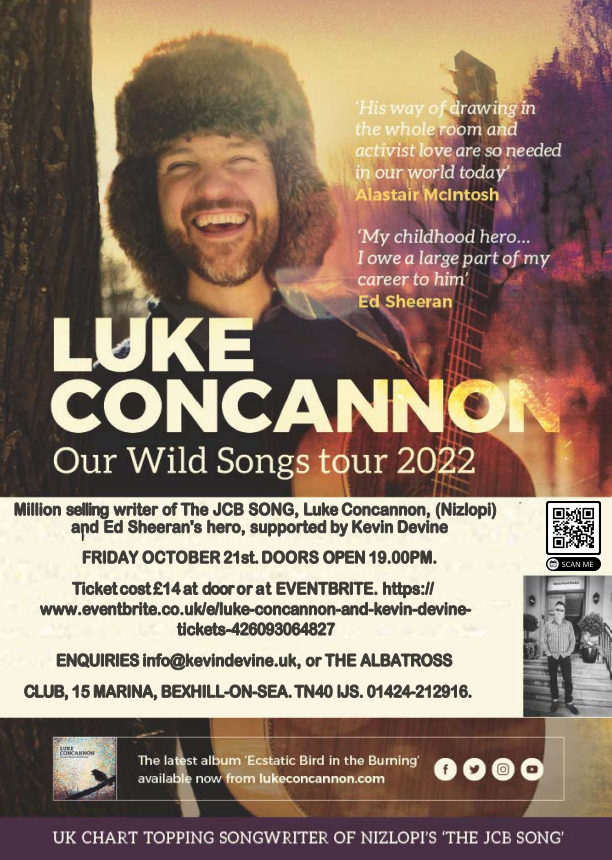 Friends! Change of date for the upcoming Hastings gig (originally 15th of Oct) to Friday, the 21st of October. All new details are in this poster, and tickets can be purchased at this link: eventbrite.co.uk/e/luke-concann… 
Really excited about this gig! Please tell friends in the area :)