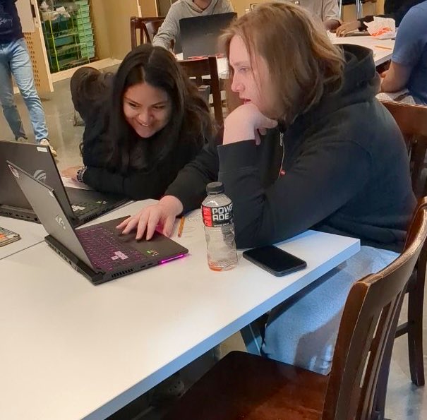 STUDENT HIGHLIGHT: Andrea and Dylan competing in their first hackathon to build an app for the congressional app challenge: the most prestigious award in computer science! 💻 #citylab #cityasalab #computerscience @RPS_Super @digitalreadyMA @FoundryCamb