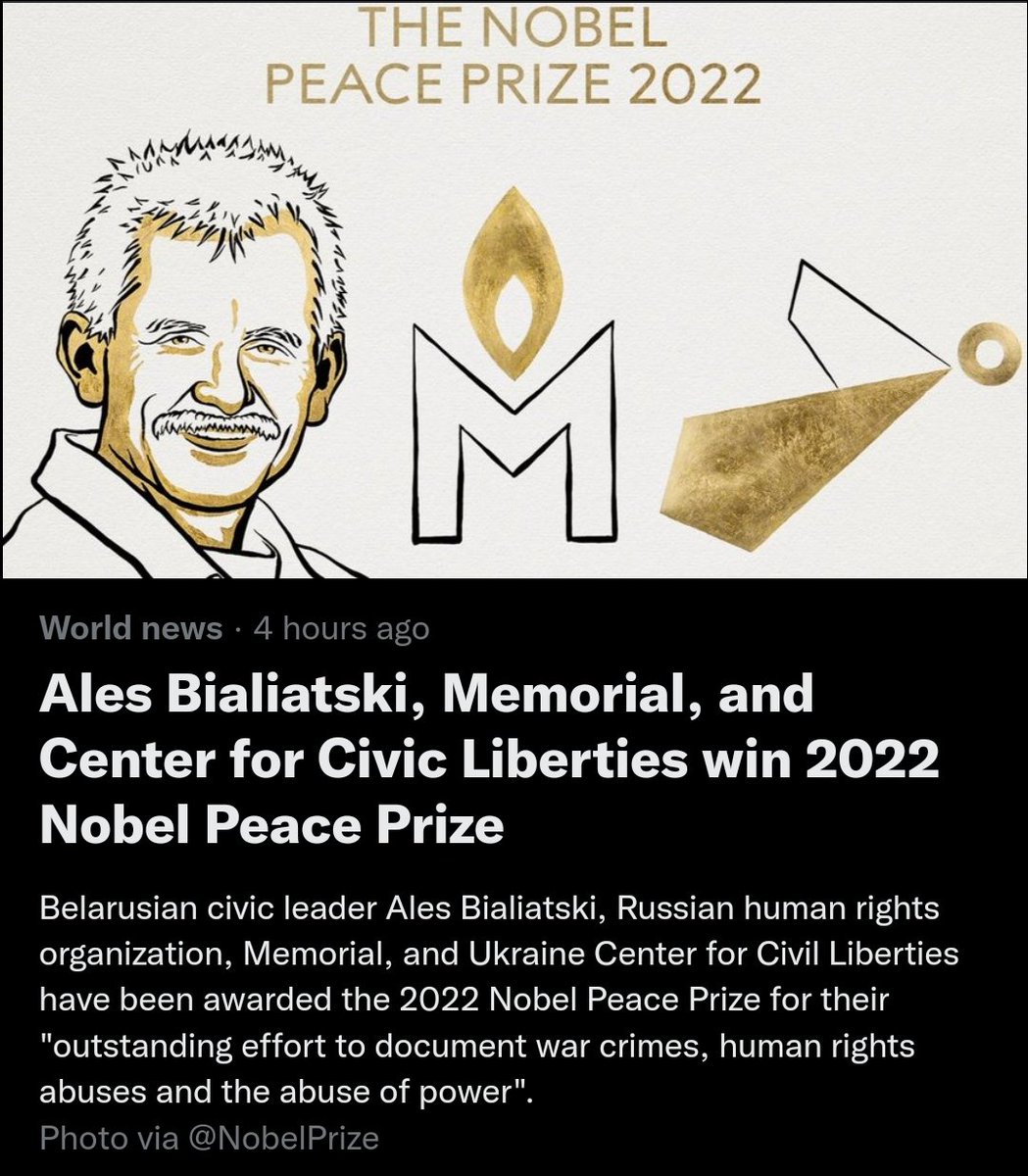 404_ro's tweet image. Let this be an example for the world that some leaders can be just power hungry without thinking about humanity but all the humans aren't.
"It doesn't take miles or wars to be actually good or change for good. It just takes a journey from brain to the heart."
#Nobel #WeAllHumans