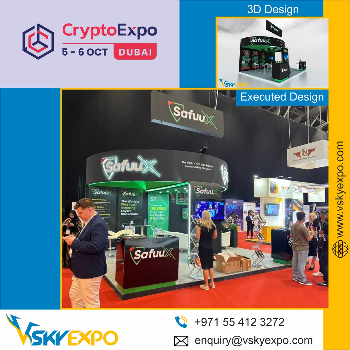 vskyexpo's tweet photo. Best Companies for Exhibition Stand Design and Build in United Arab Emirates.
#VSkyExpo #CryptoExpoDubai2022 #DubaiExpo #UnitedArabEmirates #SuccessfulExecutedstall #exhibitionboothbuilderindubai #exhibitionstandcontractor #exhibitionboothbuilder #boothbuilder #exhibitiondesign https://t.co/eOzRFJBUzz