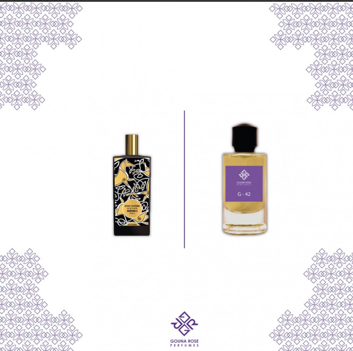 G-42 
مستوحى من عطر: ميمو ايرش ليذر 
المكونات: السوسن - التونكا - الجلود 

للطلب: gounarose-perfumes.com/g-42/p18499198…