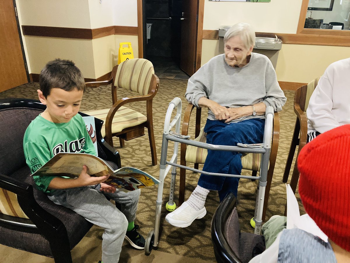 mrsphillippo's tweet photo. It has been years since the senior center next-door to us have allowed us to come visit, and I am over the moon to be back! #NPpride #SLPPantherProud https://t.co/WcXPIilgvh