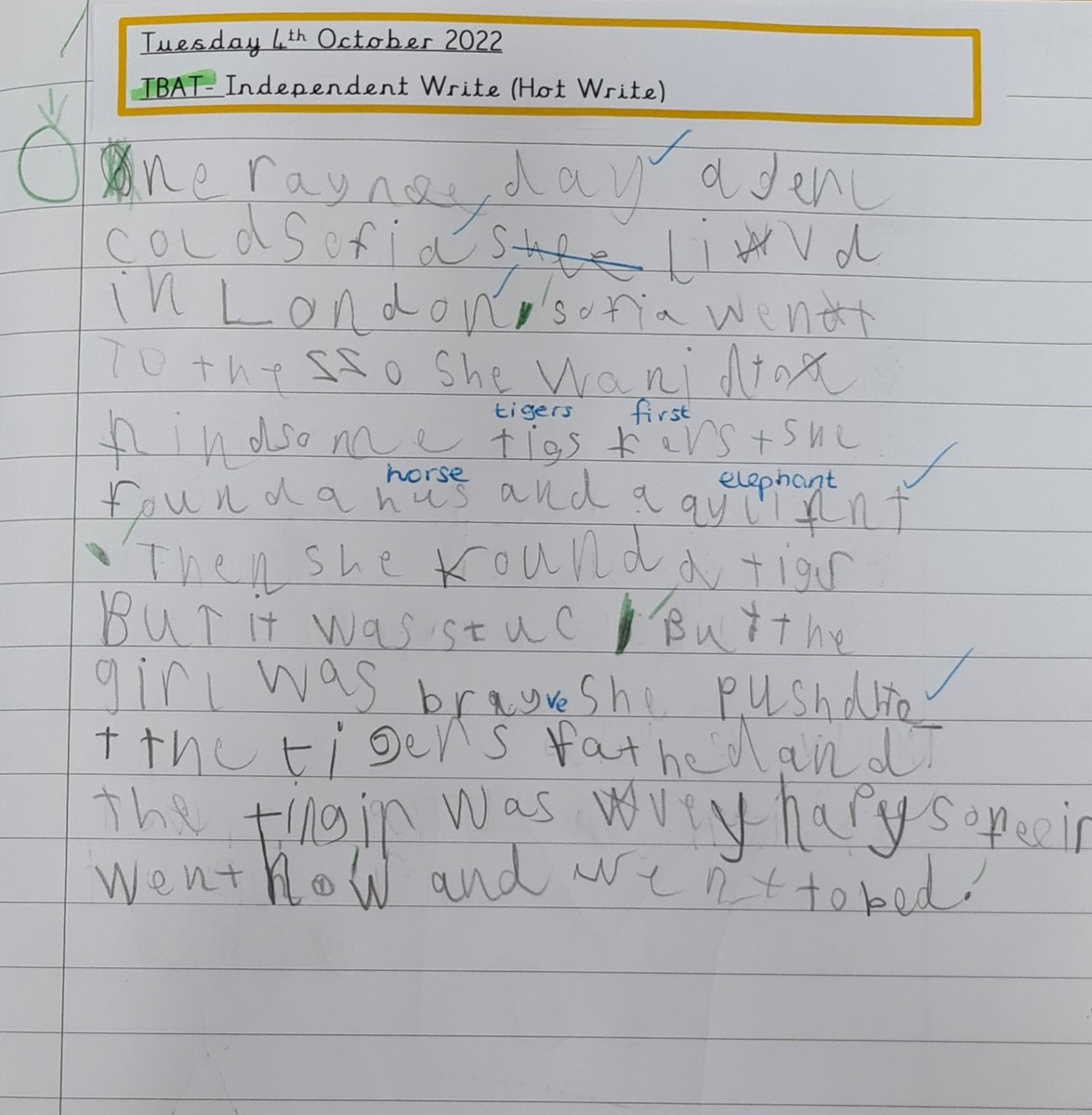 DeltaStrand's tweet photo. Year 2 have impressed all the adults with their Hot Write task in Talk for Writing, they used their Phonic Knowledge to help with their spelling, how Amazing!
@DeltaStrand @Talk4Writing @RuthMiskinEdu @LouiseCrowther9
#DeltaStrandWriting #FredFingers🐸 https://t.co/KxGFACkgXw
