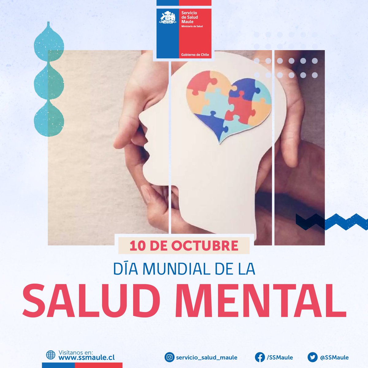 SSMaule's tweet photo. 📌📆El fin de esta fecha es visibilizar el trastorno mental más grave que están padeciendo los miembros de la sociedad global, para generar un conjunto de estrategias que sirvan de apoyo a estas personas y les permita sobrellevar su enfermedad o curarse definitivamente. https://t.co/SOF9g6VI5C