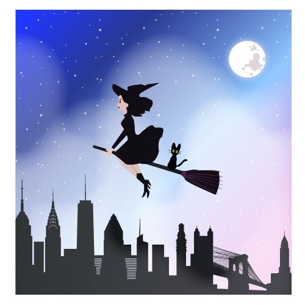 MainStTweet's tweet photo. Just a little #witch on the #hunt in the #city for some #fall #fun before the #HuntersMoon this #sunday #night!

#halloween #october #autumn #moon #astronomy #starsign #jiji #cat #broom #stars #newyork #sky #art #creative #graphicdesign #design https://t.co/tWiwe5gLRT https://t.co/Pw1aYKfeUS