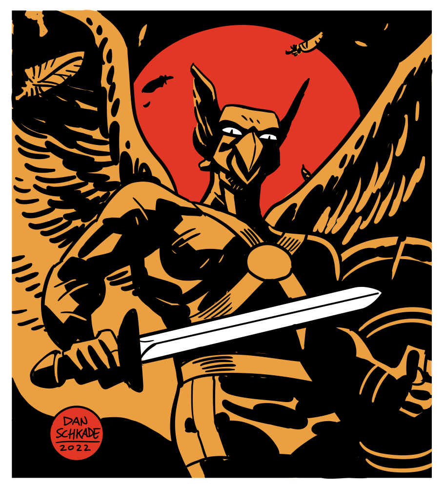 「Day Seven of 's # HAWKMAN The chad of th」|Dan Schkadeのイラスト