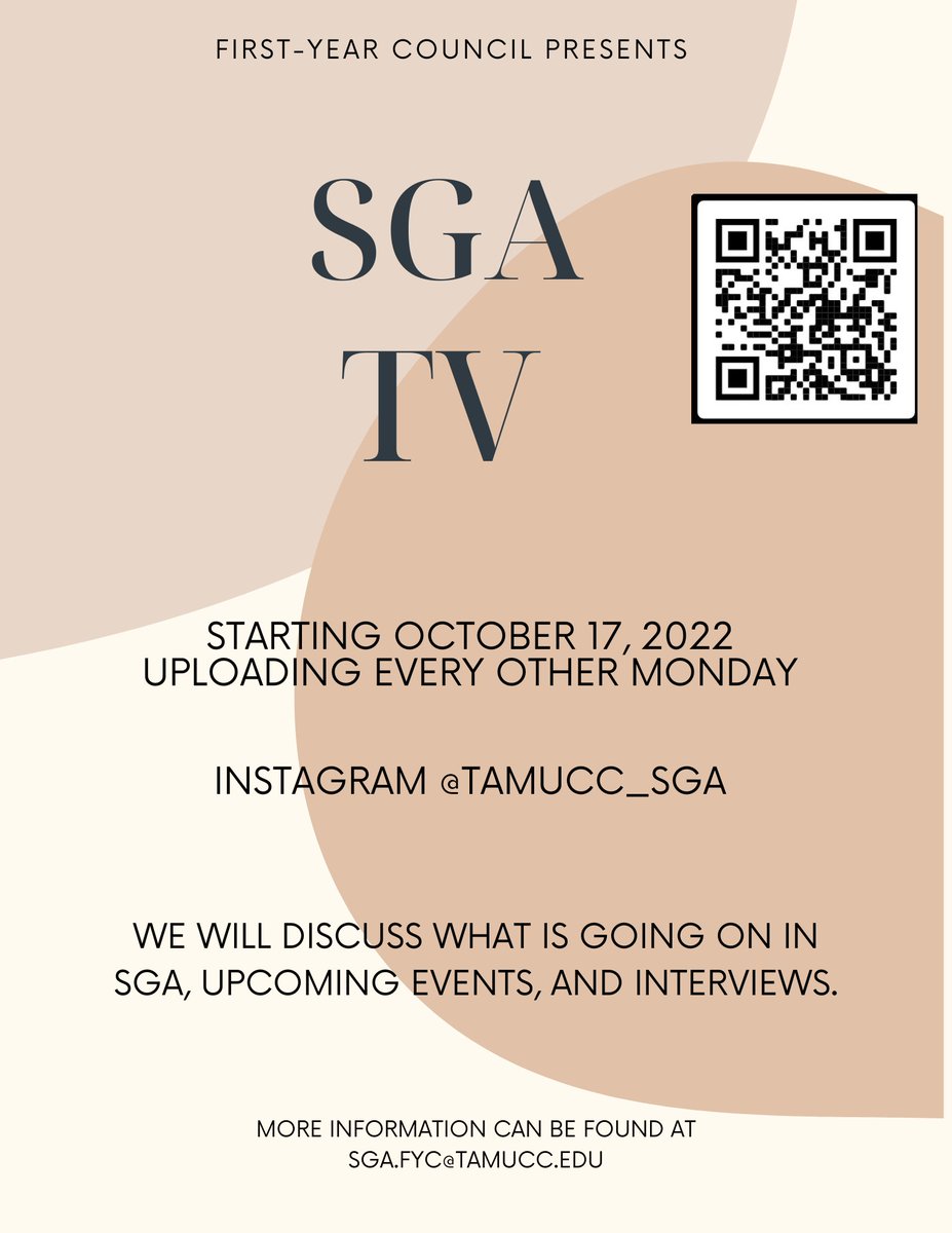 TAMUCC_SGA's tweet photo. Our first edition of SGA TV is on our Instagram! This episode provides information about Family Weekend and Our 3rd Annual Islander WindJam On Oct. 8th at 4-8 pm in front of Bayhall Lawn! We hope to see you there! 🤙 #tamucc #tamuccsga https://t.co/I2zFT9JggG