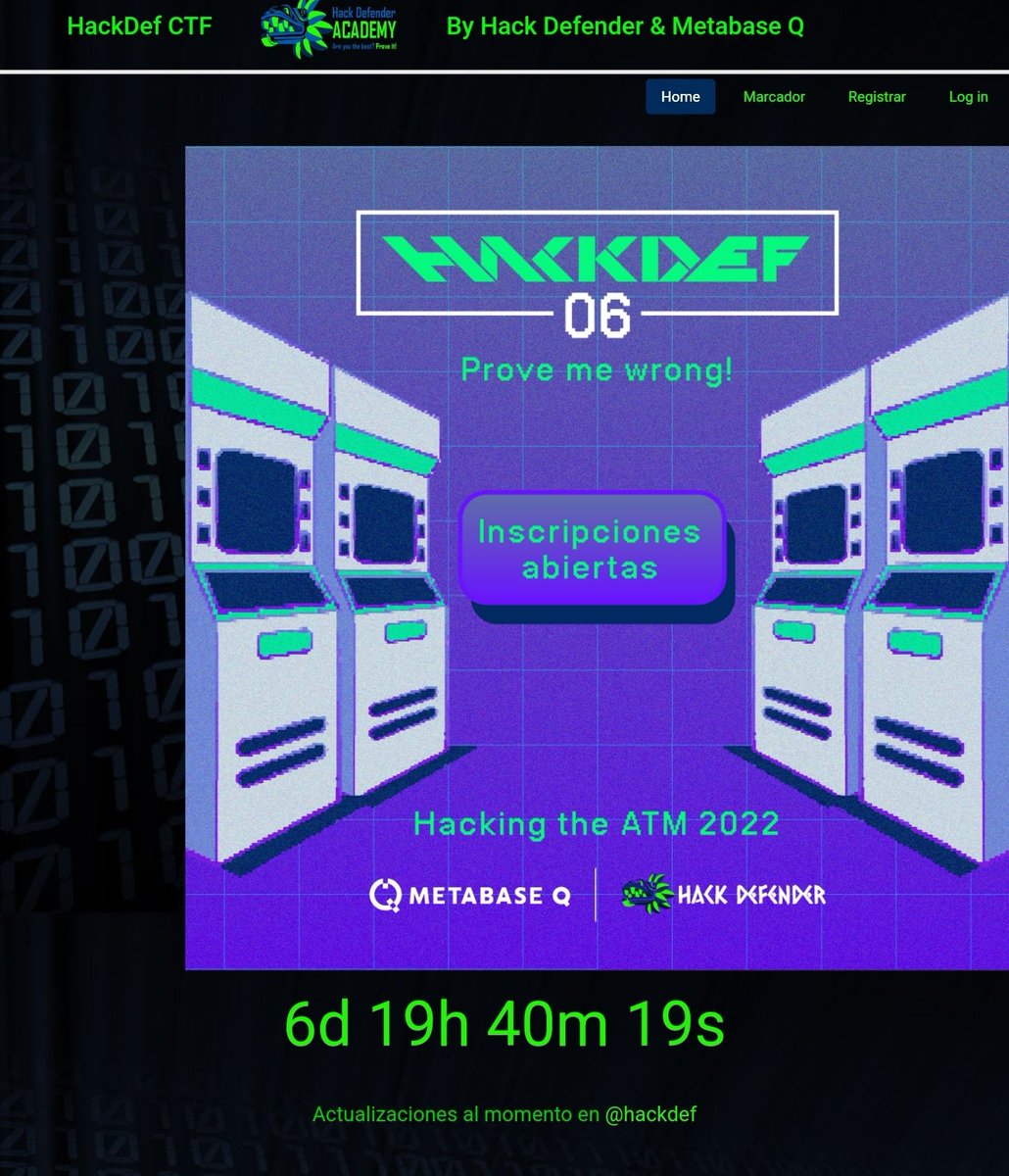 hackdef's tweet photo. This is it, final countdown para la gran final del #HackDef6, un ATM de 700 kilos, fully-cash-loaded estará esperando al equipo ganador, venga!
Sigan el torneo en línea este viernes 14 en punto de las 10 am en: https://t.co/mXZfHA0AsN
@MetabaseQ
Viva México camiones!! https://t.co/YuTomG07ZH