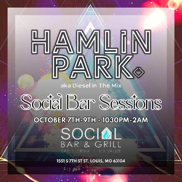 You know the deal STL, I'm at Social all weekend! Come see me &amp; bop around to electronic music! 🎵🎵