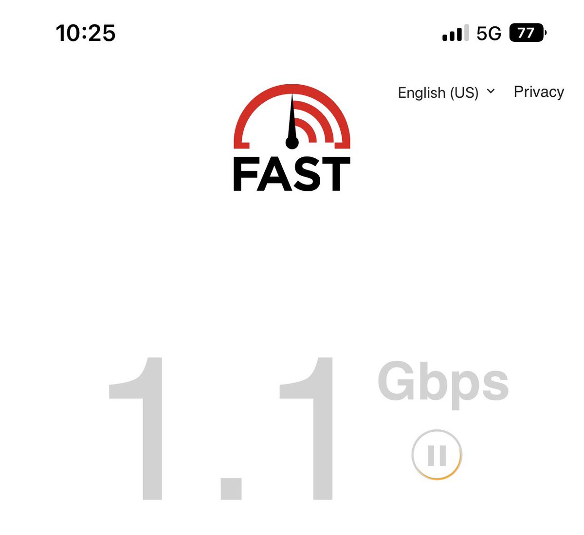 This is the speed that I am getting on 5G Vodafone sim here on Iphone 12 pro max