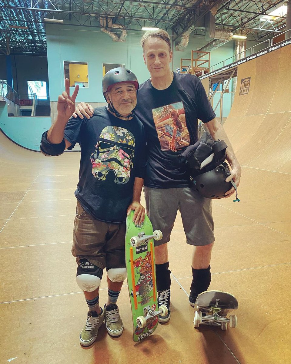 Just two skaters enjoying the roll.
<a href="/stevecaballero/">Steve Caballero</a> x <a href="/tonyhawk/">Tony Hawk</a>